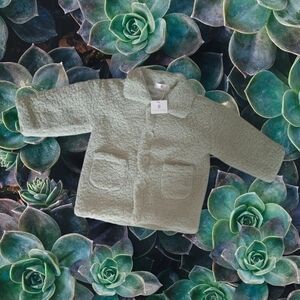 Cozy Lamb  Green Button-Up Jacket